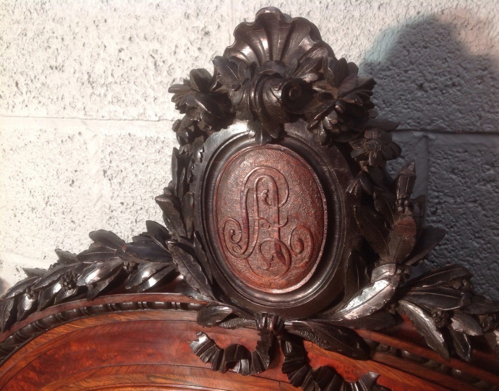 ROSEWOOD FRENCH CARVED BED View III