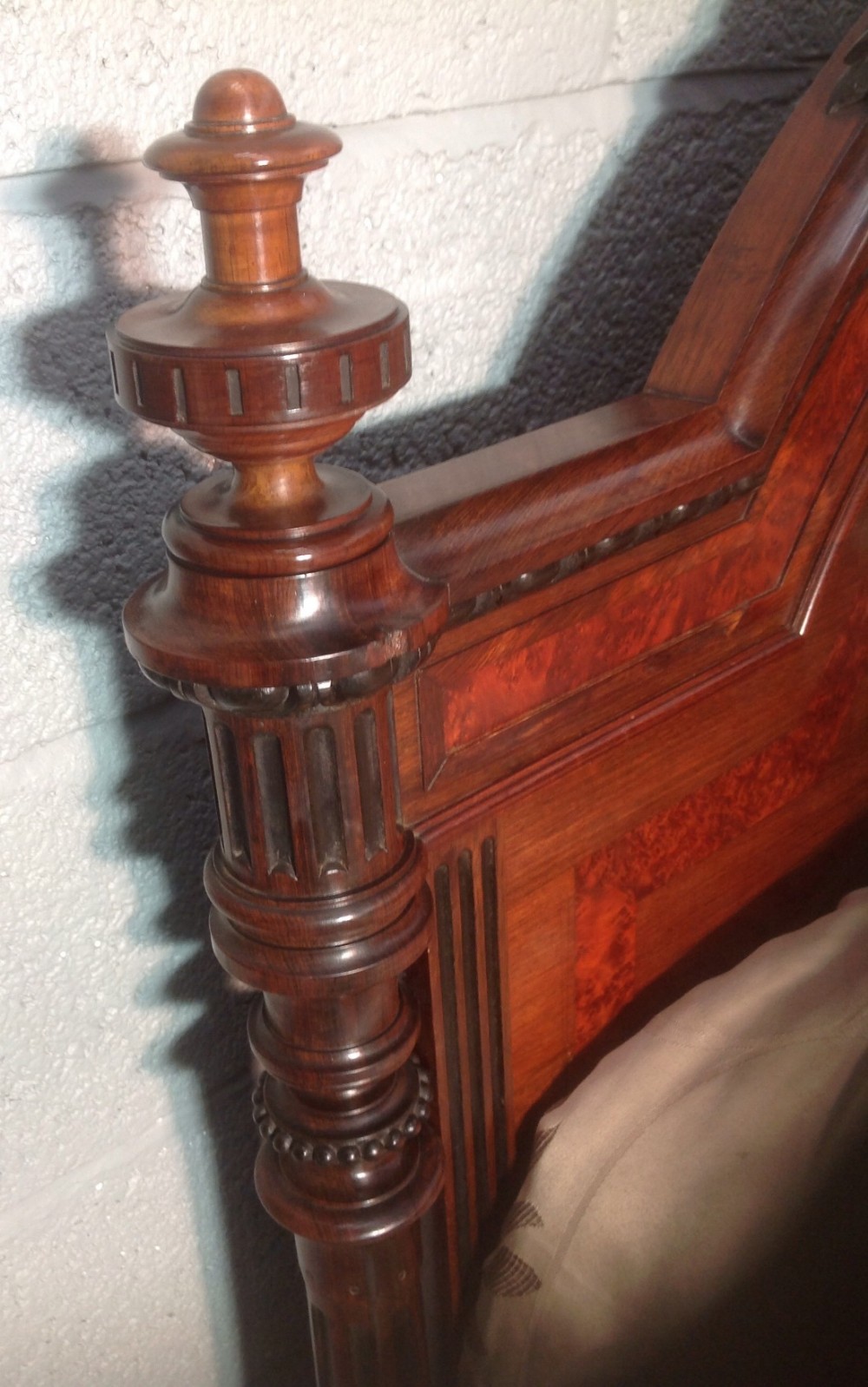 ROSEWOOD FRENCH CARVED BED View IV