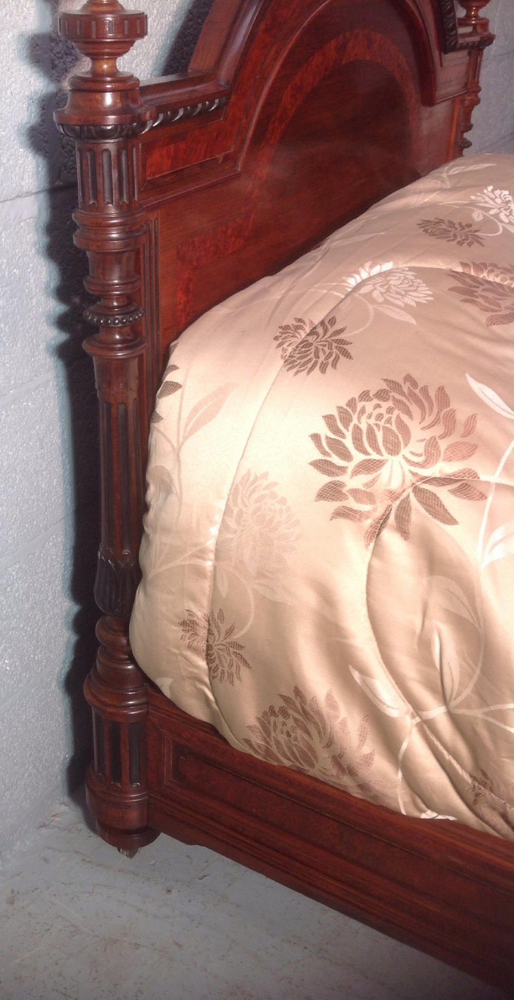 ROSEWOOD FRENCH CARVED BED View V