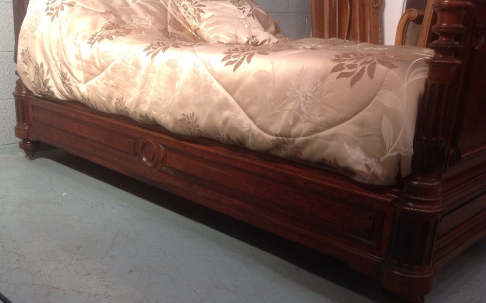 ROSEWOOD FRENCH CARVED BED View VI