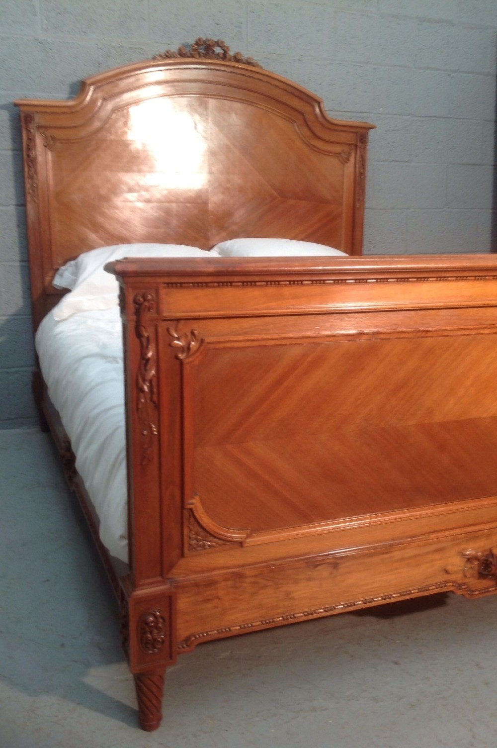 MAHOGANY FRENCH KINGSIZE BED 1600 WIDE View II