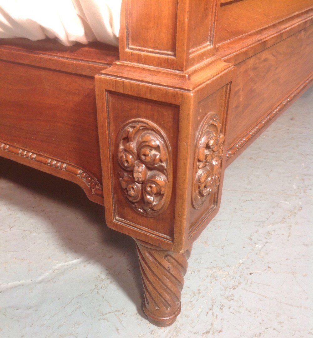 MAHOGANY FRENCH KINGSIZE BED 1600 WIDE View X