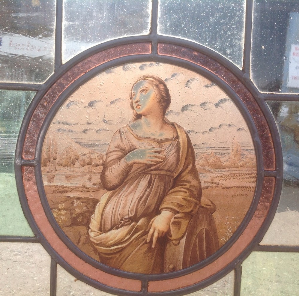 SET OF FIVE STAINED GLASS WINDOWS View VII