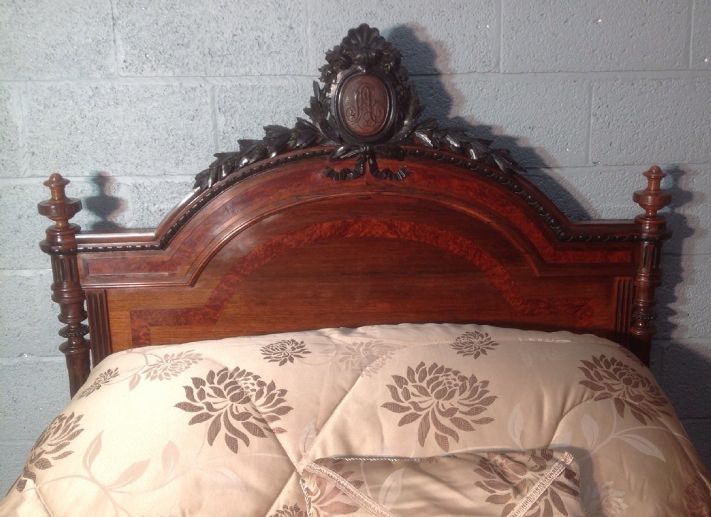 ROSEWOOD FRENCH CARVED BED View II