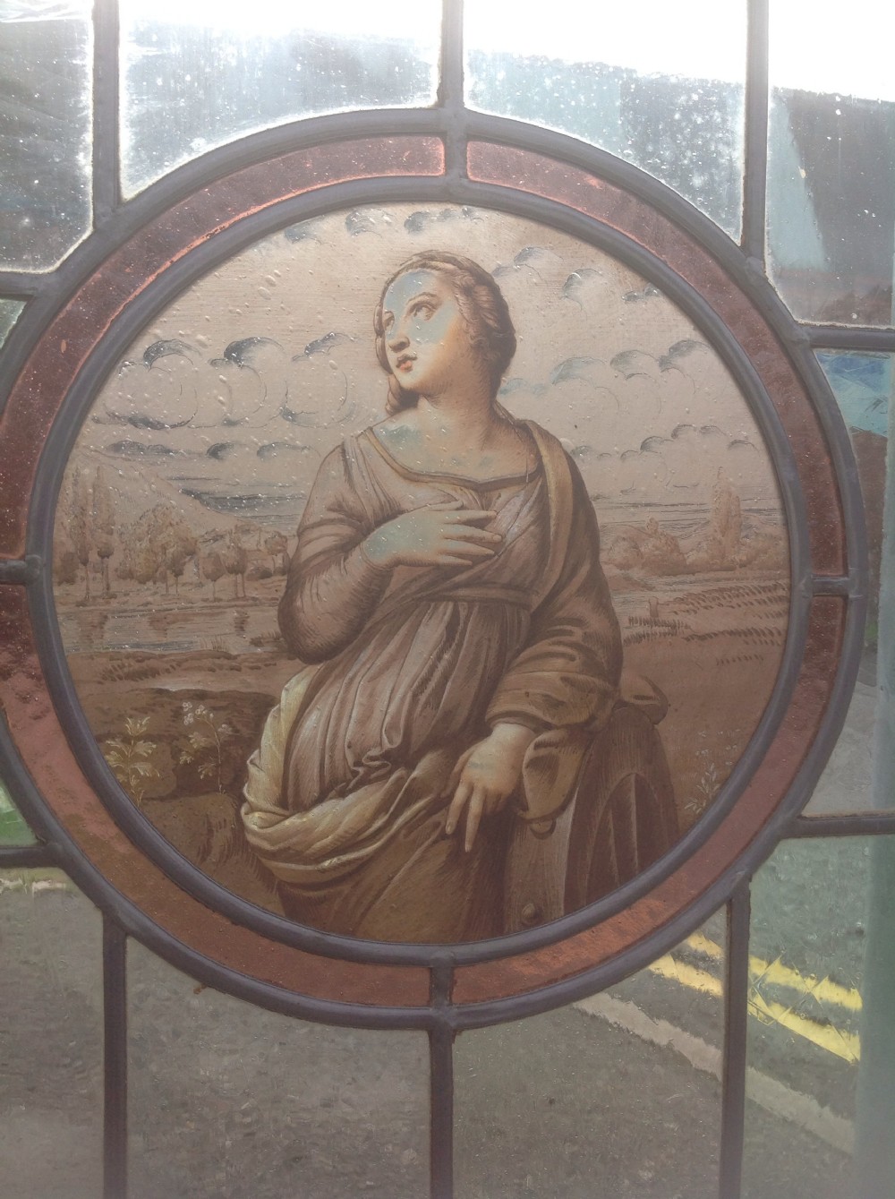 SET OF FIVE STAINED GLASS WINDOWS View XII
