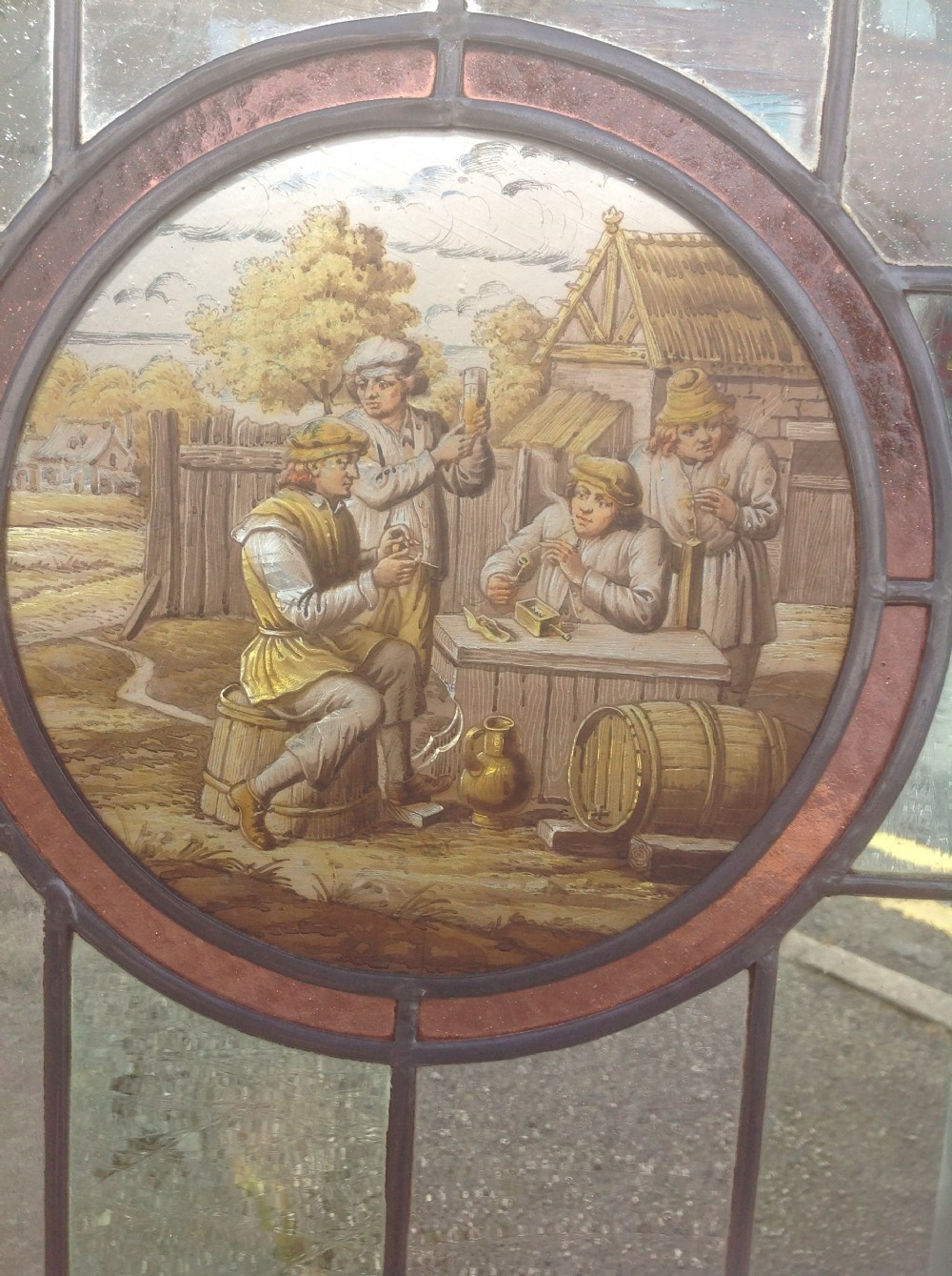 SET OF FIVE STAINED GLASS WINDOWS View XIII
