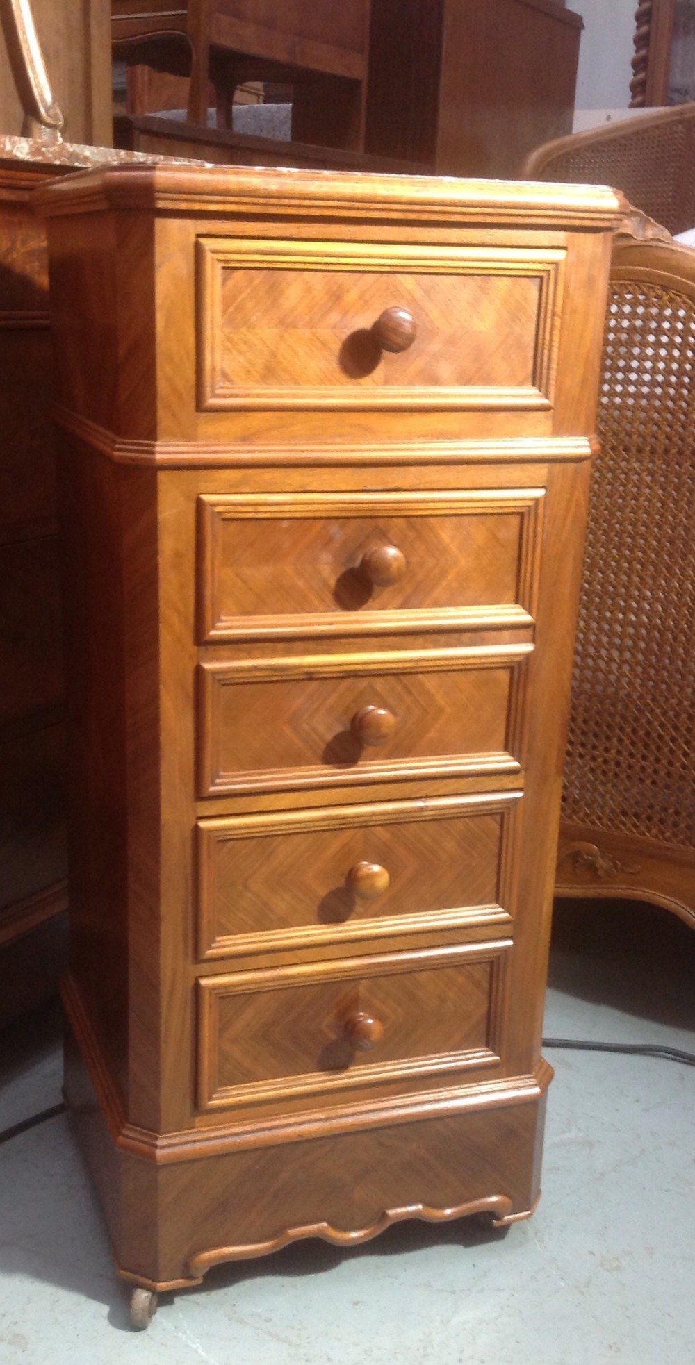 FRENCH WALNUT MARBLE TOP CABINET View VII