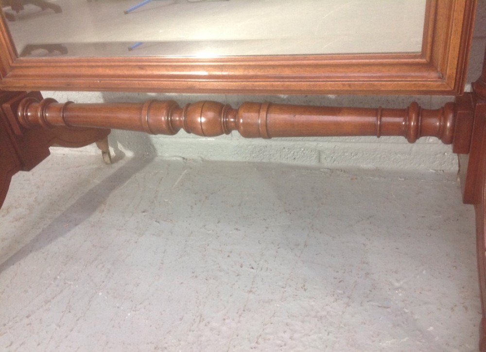 FRENCH MAHOGANY CHEVAL MIRROR View X