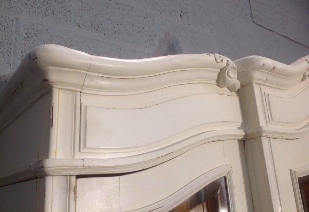 PAINTED FRENCH WALNUT TRIPLE ARMOIRE View III