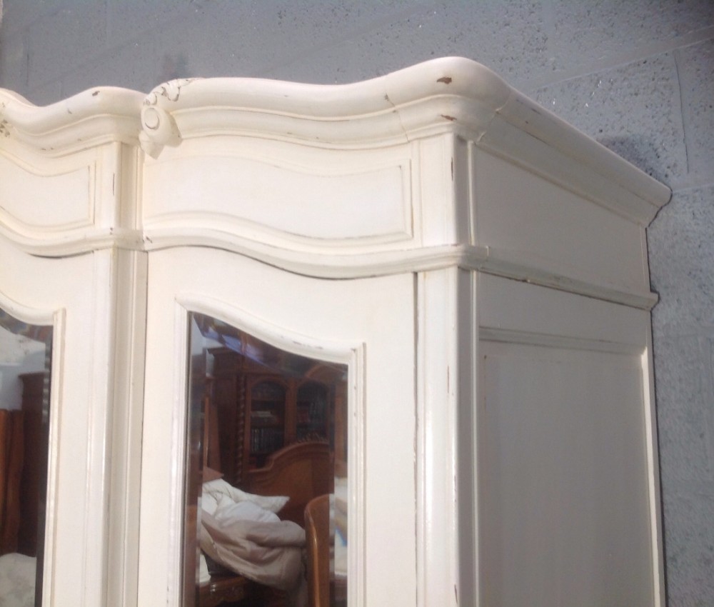 PAINTED FRENCH WALNUT TRIPLE ARMOIRE View IV