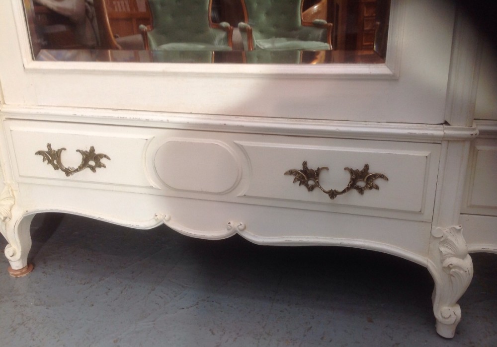 PAINTED FRENCH WALNUT TRIPLE ARMOIRE View V