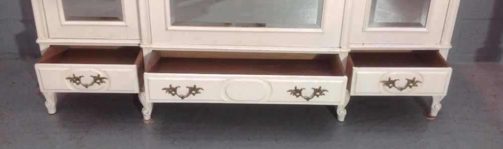 PAINTED FRENCH WALNUT TRIPLE ARMOIRE View VIII