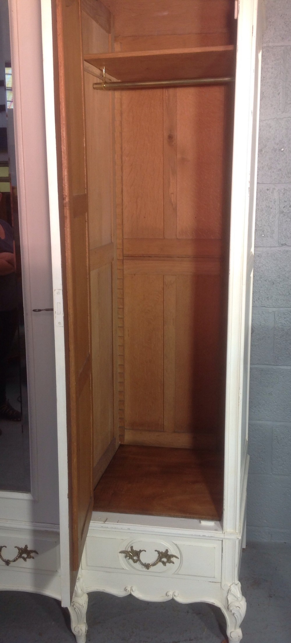 PAINTED FRENCH WALNUT TRIPLE ARMOIRE View XI