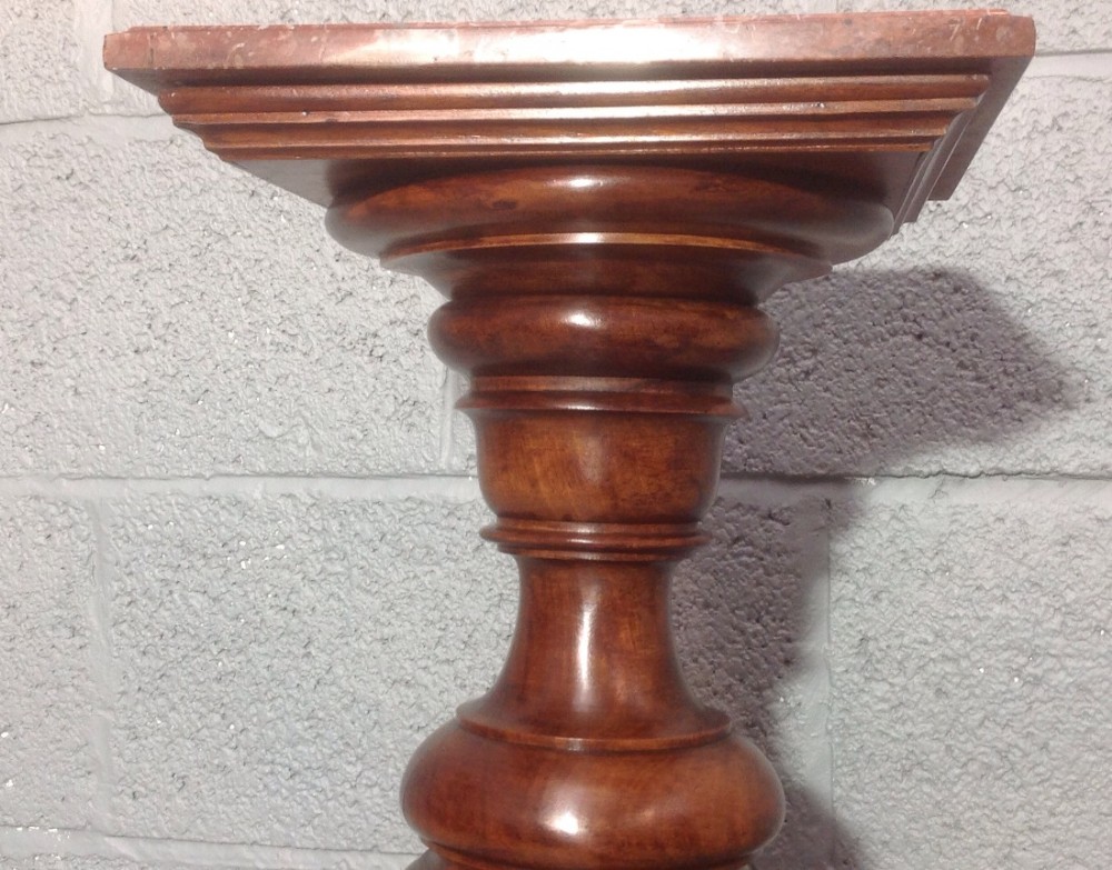 FRENCH WALNUT PEDESTAL  STAND View V