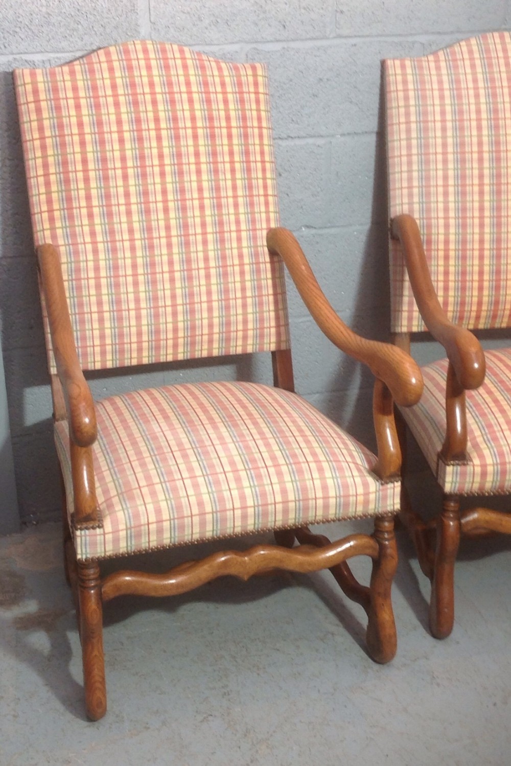 PAIR OF FRENCH OAK ARMCHAIRS View IV