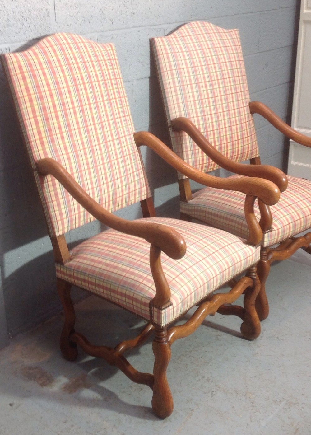 PAIR OF FRENCH OAK ARMCHAIRS View V