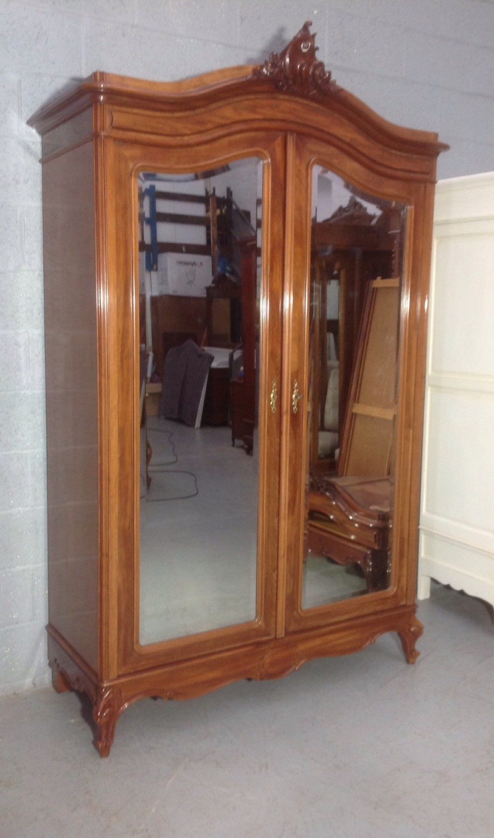 FRENCH MAHOGANY ARMOIRE View II