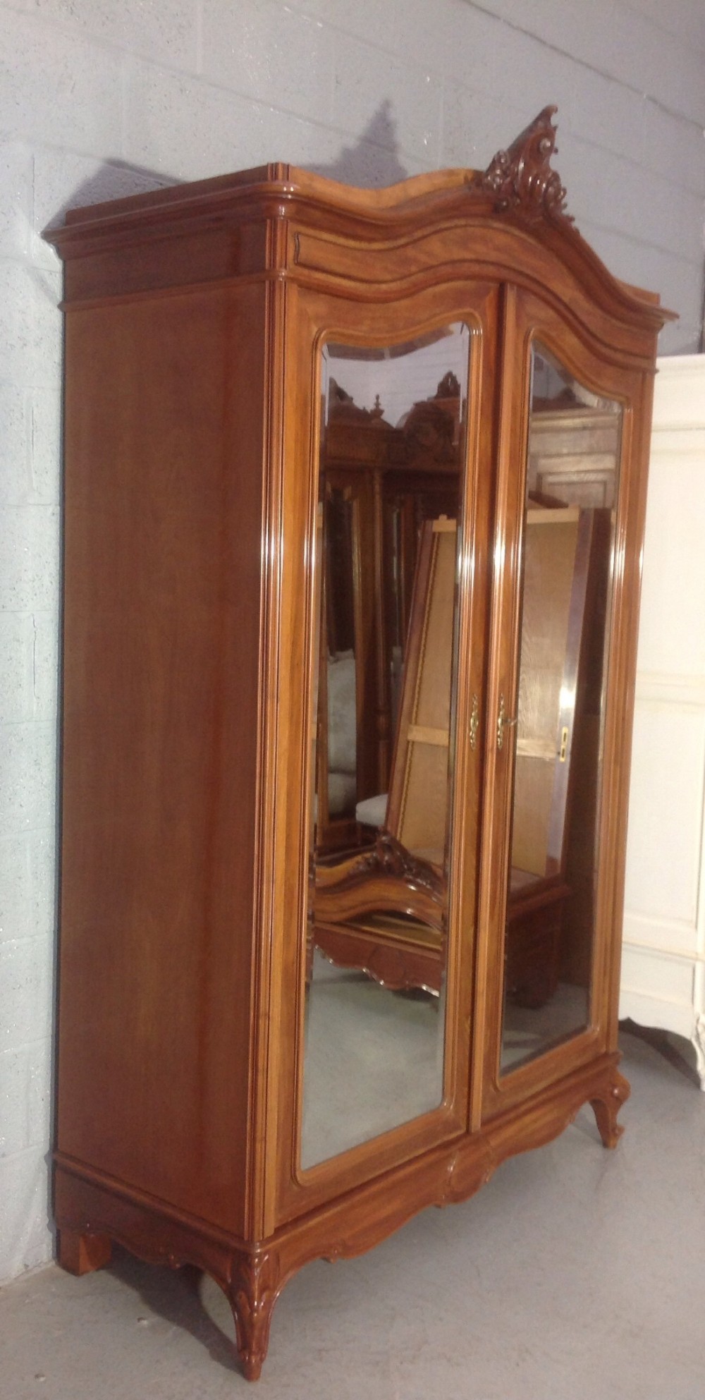 FRENCH MAHOGANY ARMOIRE View III