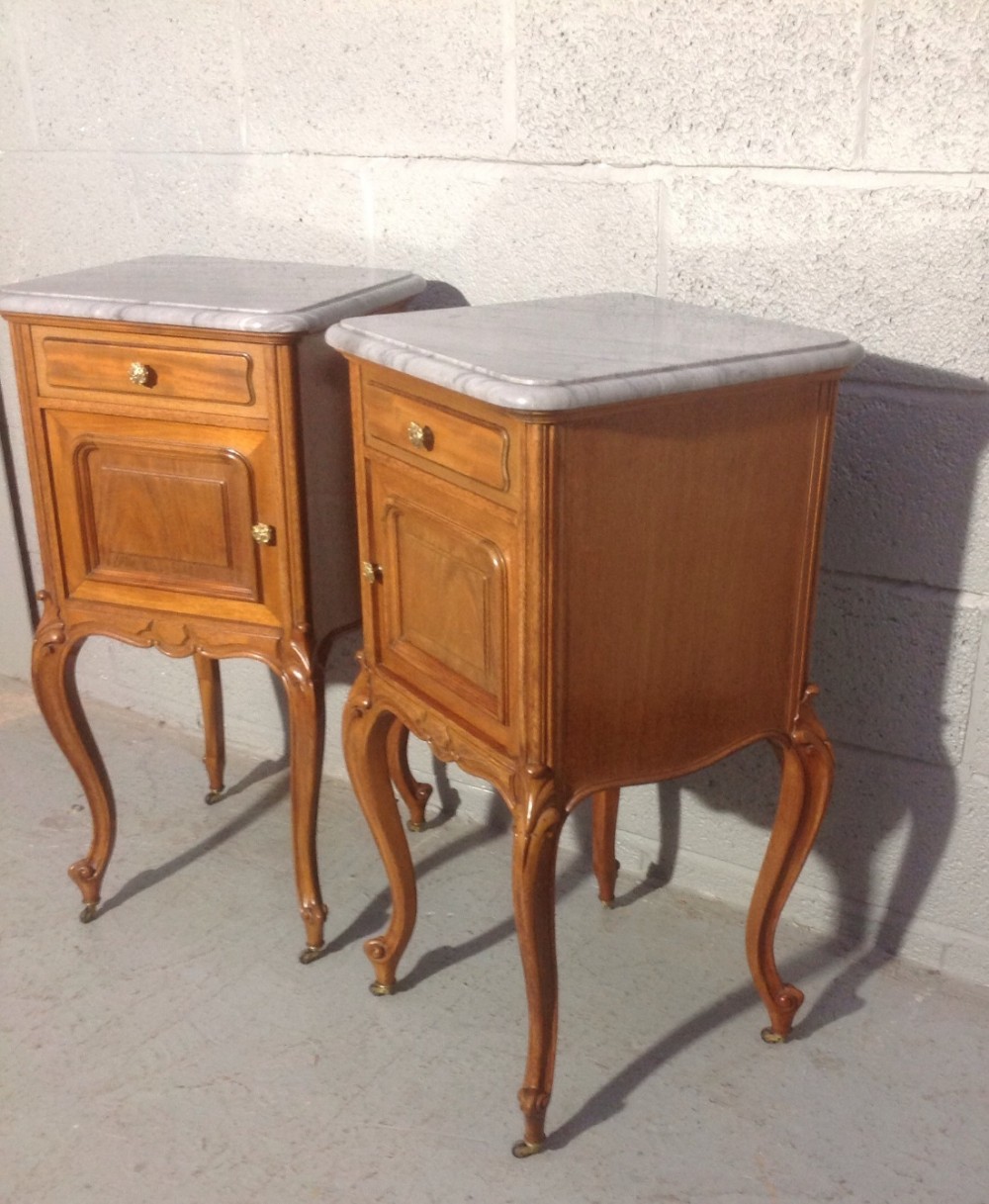 PAIR OF MAHOGANY FRENCH BEDSIDE CABINETS View III