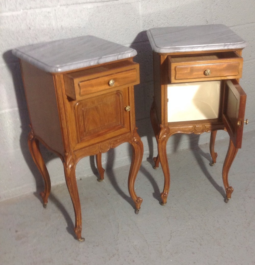 PAIR OF MAHOGANY FRENCH BEDSIDE CABINETS View IV