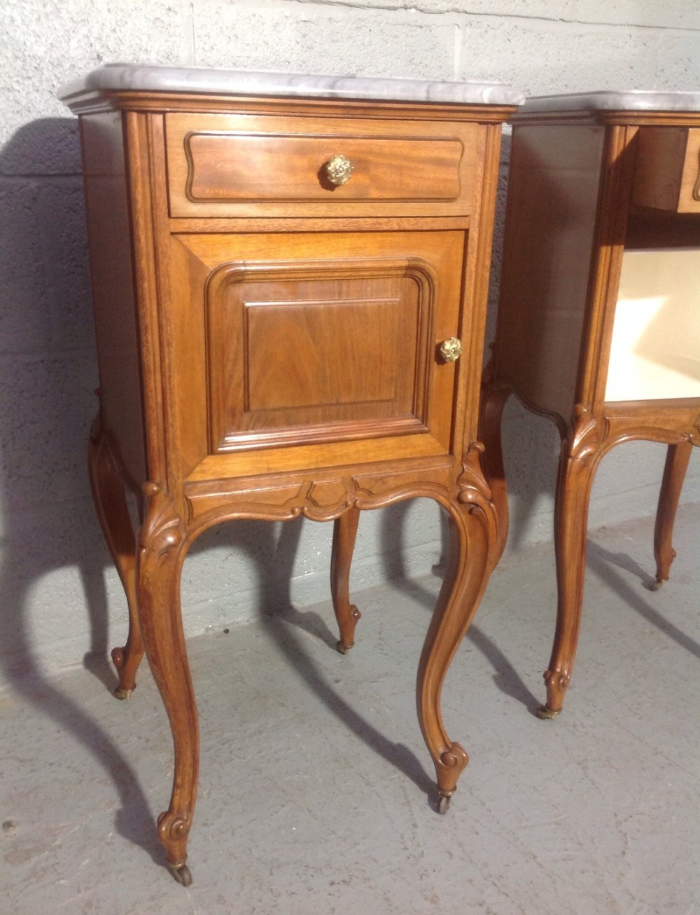 PAIR OF MAHOGANY FRENCH BEDSIDE CABINETS View VI