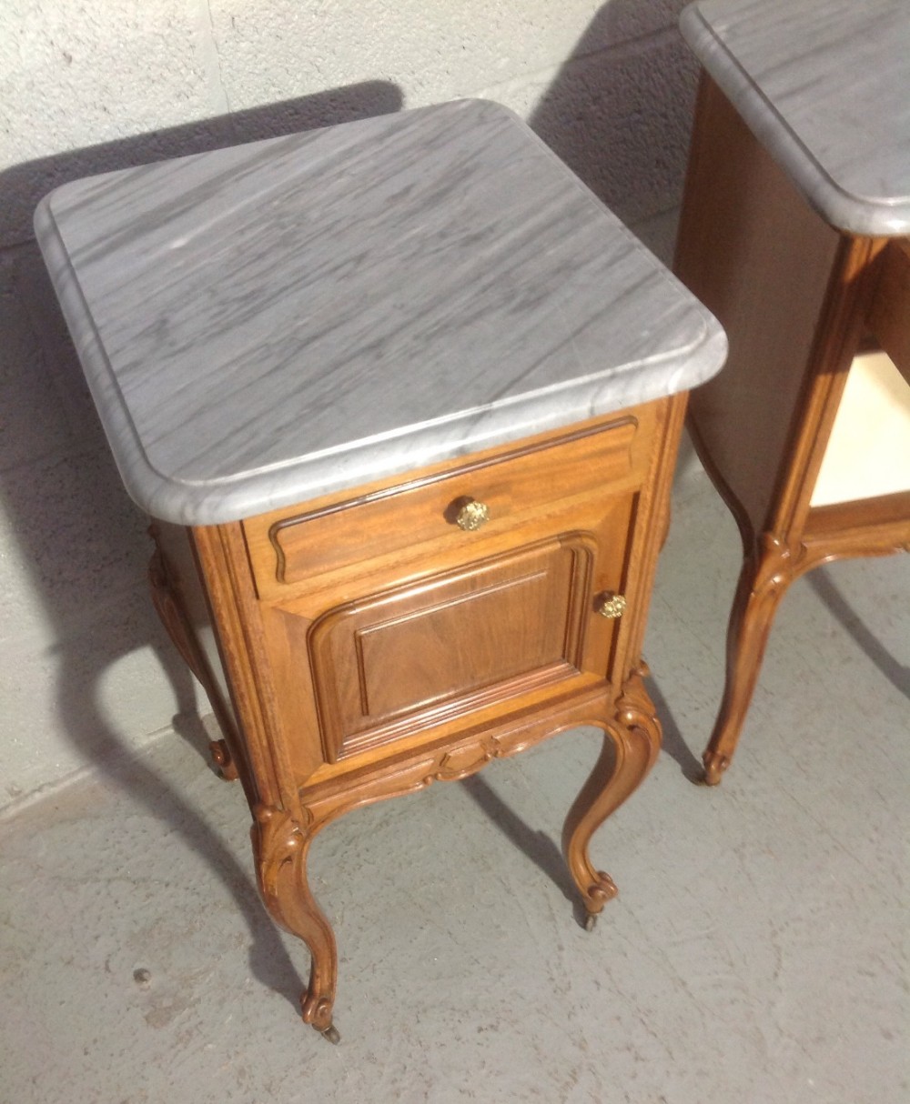PAIR OF MAHOGANY FRENCH BEDSIDE CABINETS View VII