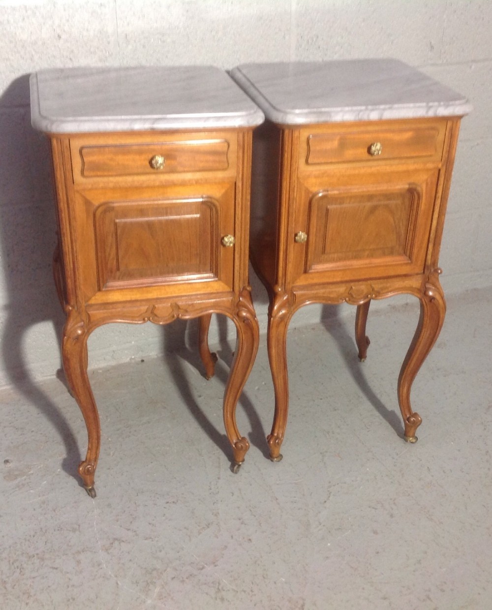 PAIR OF MAHOGANY FRENCH BEDSIDE CABINETS View VIII