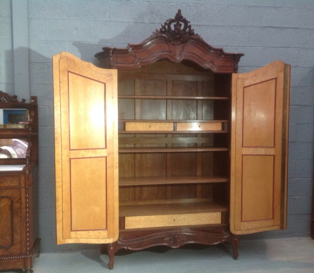 FRENCH ROSEWOOD ARMOIRE  View X