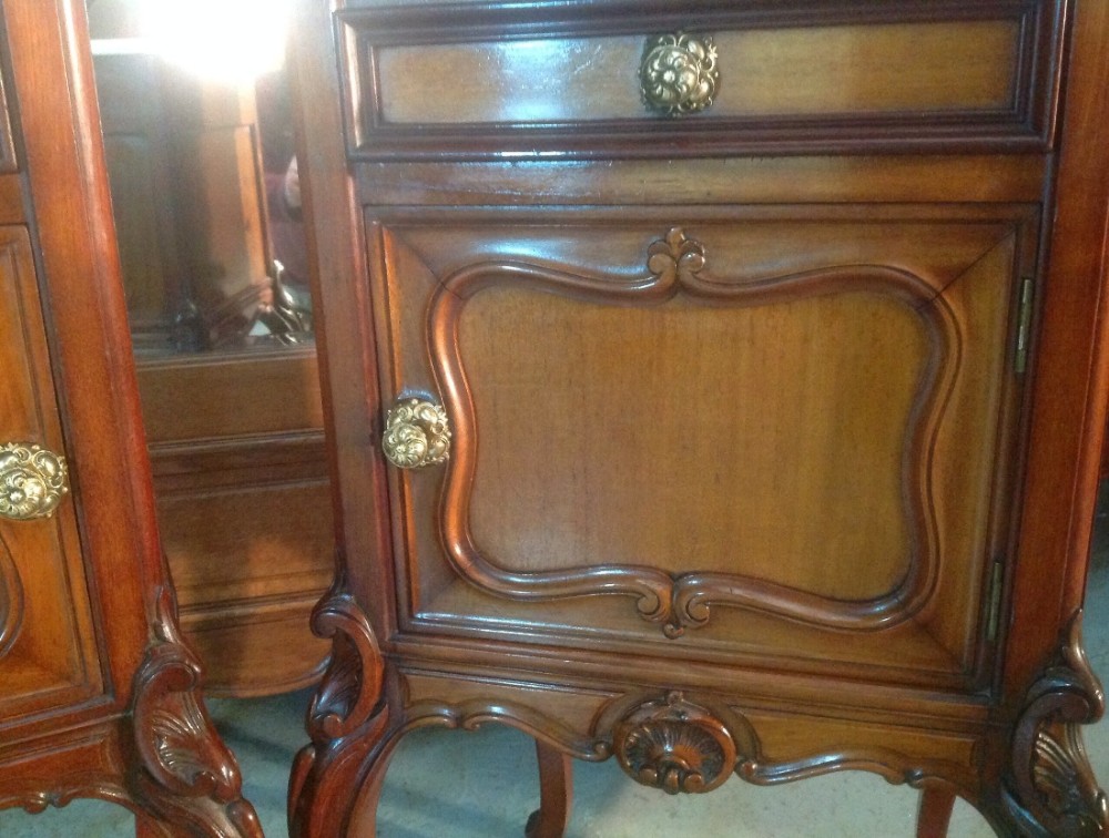 PAIR OF FRENCH MAHOGANY BEDSIDE CABINETS View IX