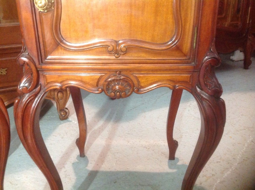 PAIR OF FRENCH MAHOGANY BEDSIDE CABINETS View V