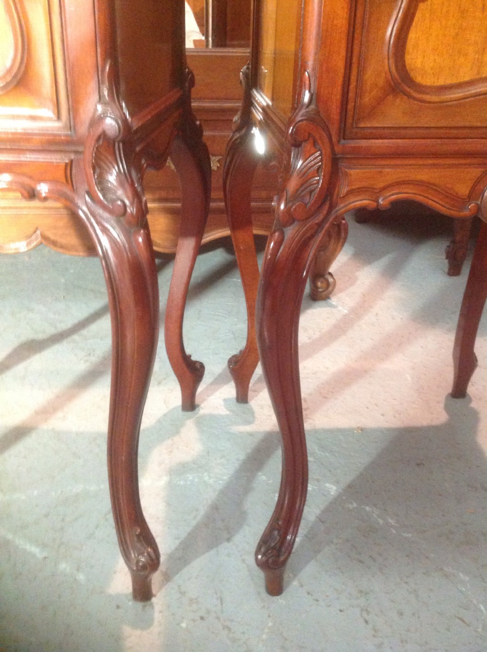 PAIR OF FRENCH MAHOGANY BEDSIDE CABINETS View III