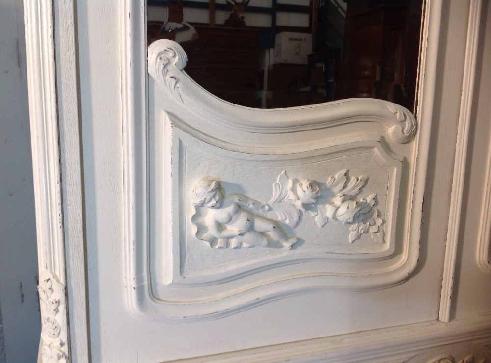 PAINTED CARVED FRENCH ARMOIRE View II