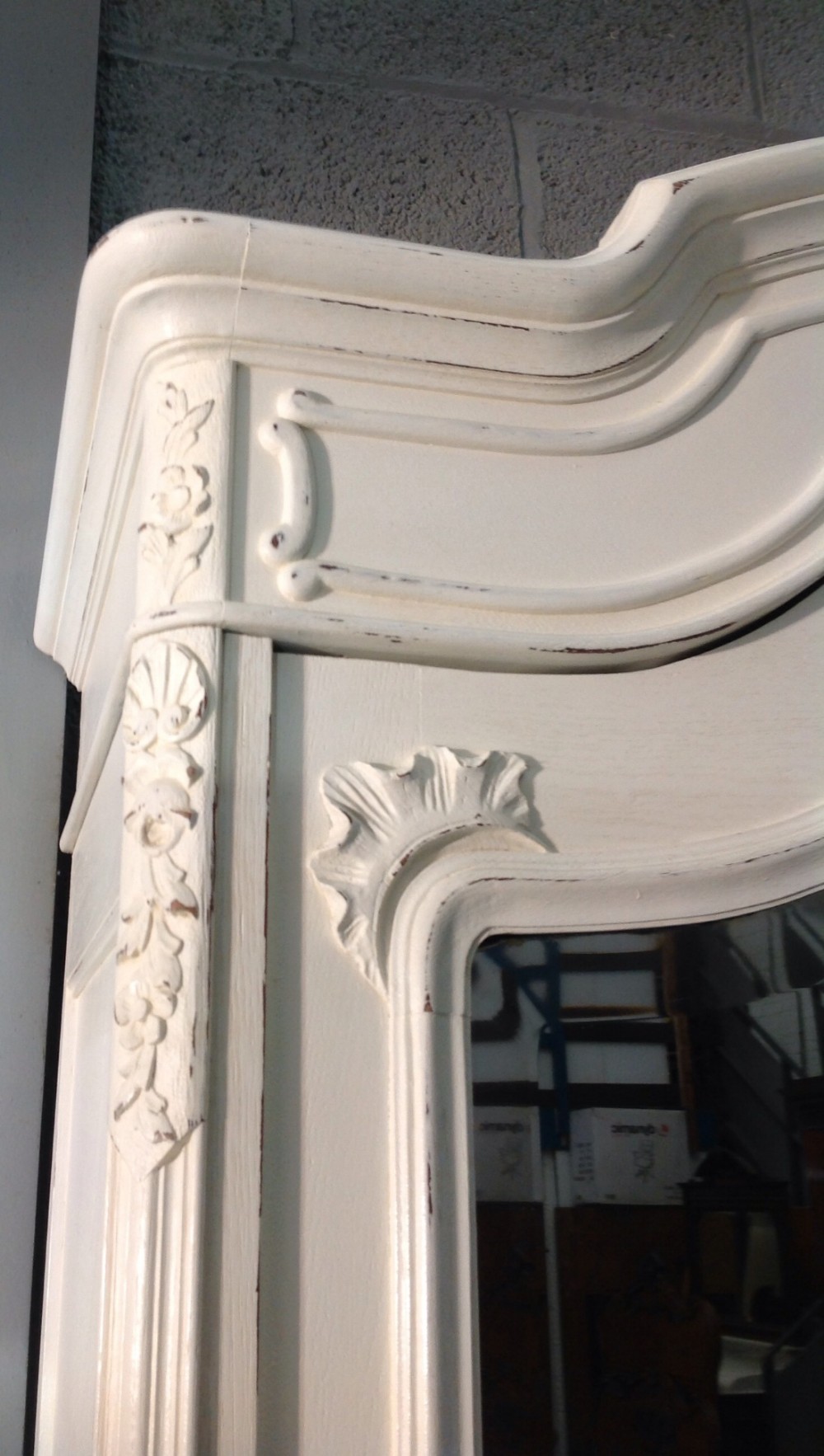 PAINTED CARVED FRENCH ARMOIRE View V