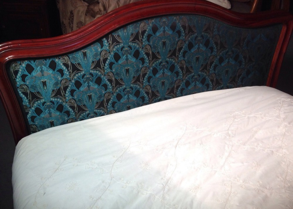 UPHOLSTERED FRENCH MAHOGANY BED View IV