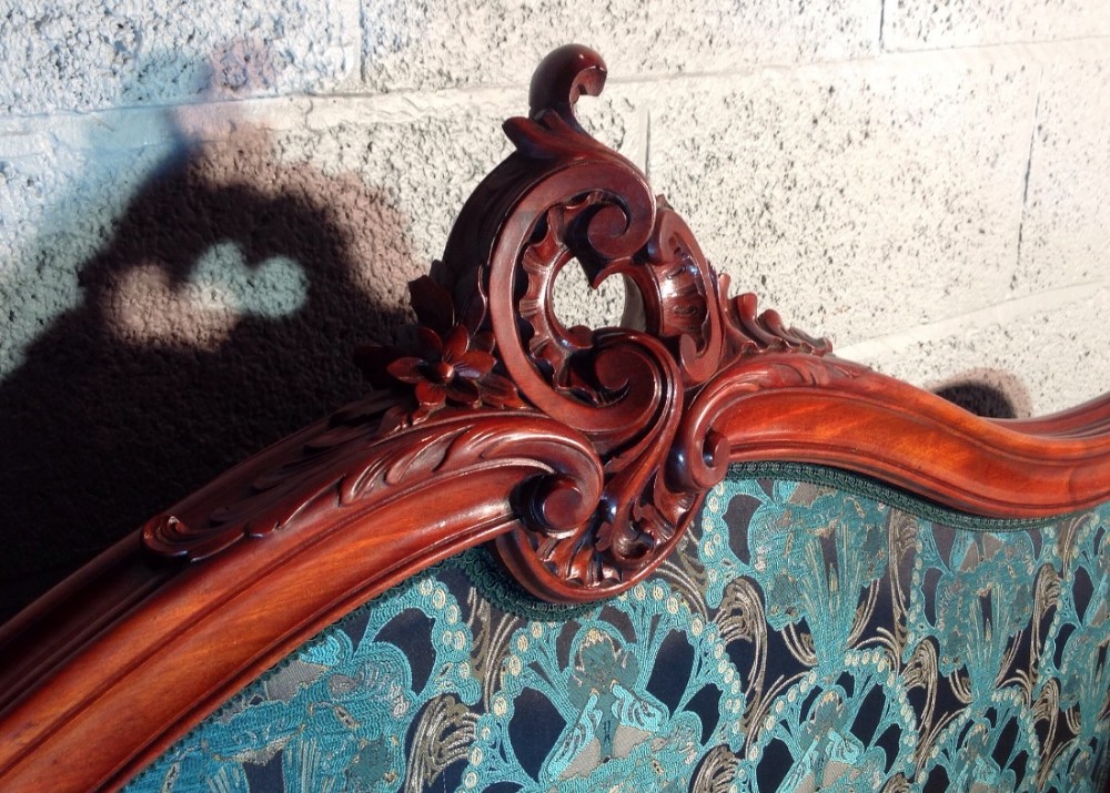 UPHOLSTERED FRENCH MAHOGANY BED View VI