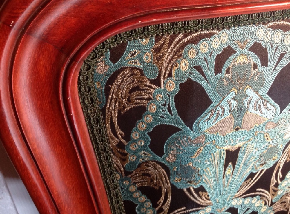 UPHOLSTERED FRENCH MAHOGANY BED View VII