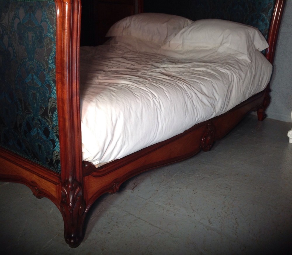 UPHOLSTERED FRENCH MAHOGANY BED View IX