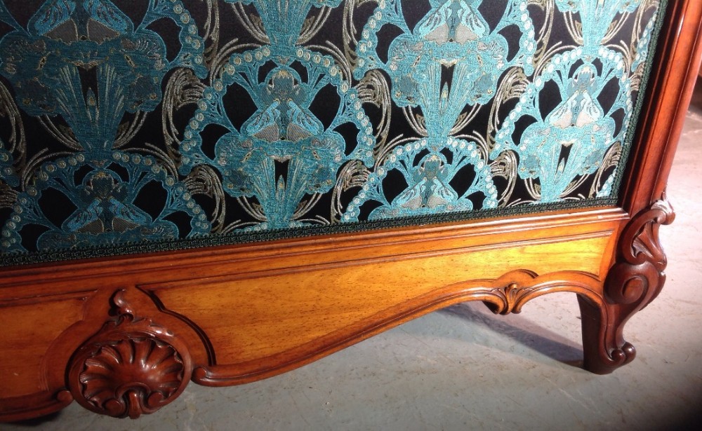 UPHOLSTERED FRENCH MAHOGANY BED View XI