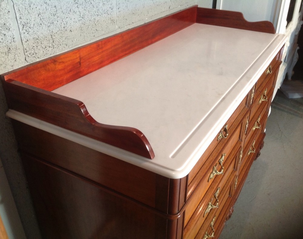 FRENCH MAHOGANY MARBLE TOP WASHSTAND View V