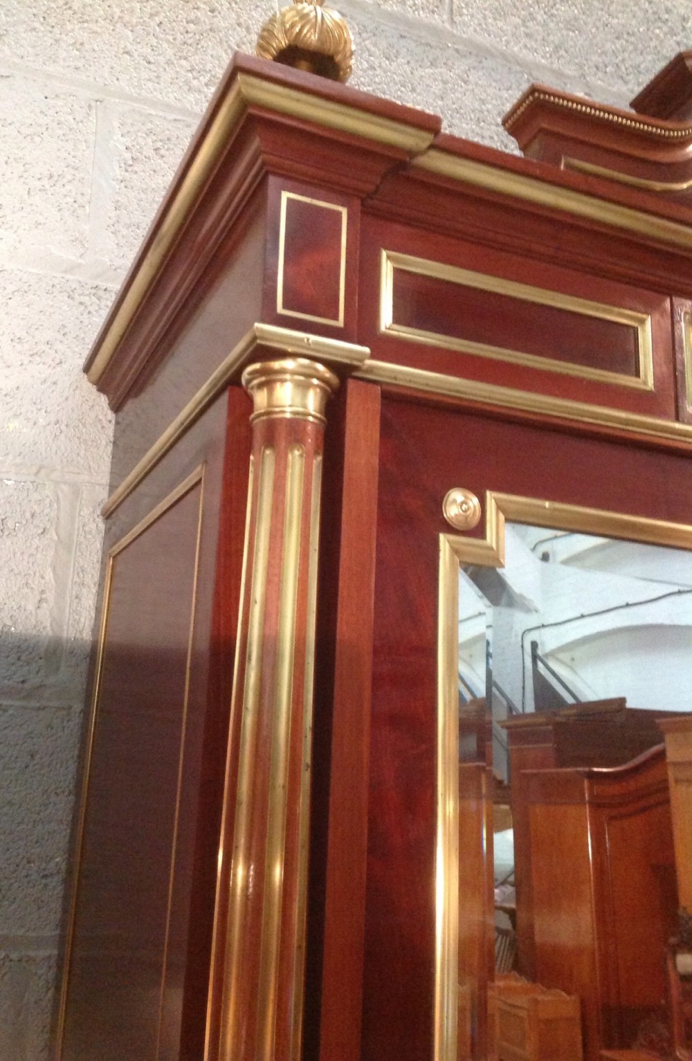 MAHOGANY FRENCH ARMOIRE View IV