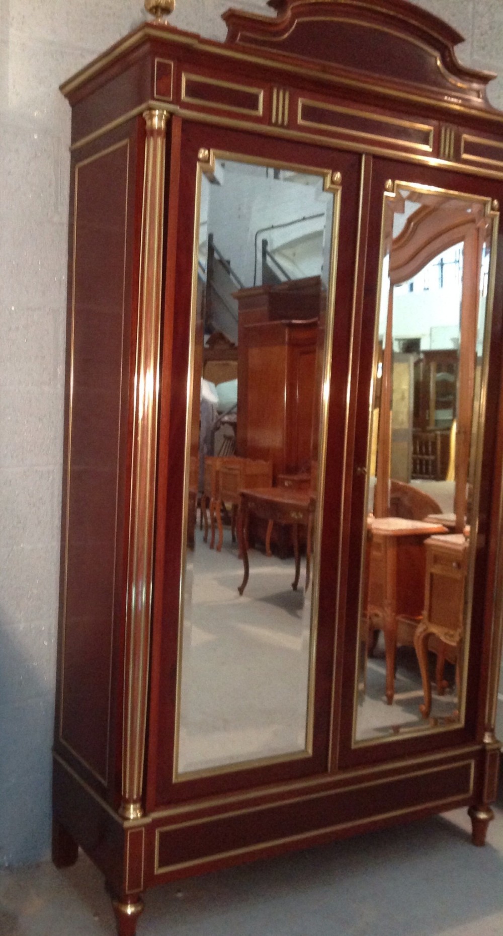 MAHOGANY FRENCH ARMOIRE View V