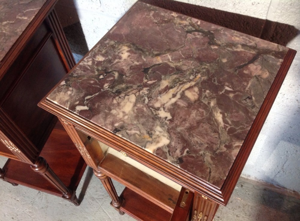 PAIR OF MAHOGANY BEDSIDE CABINETS View XII