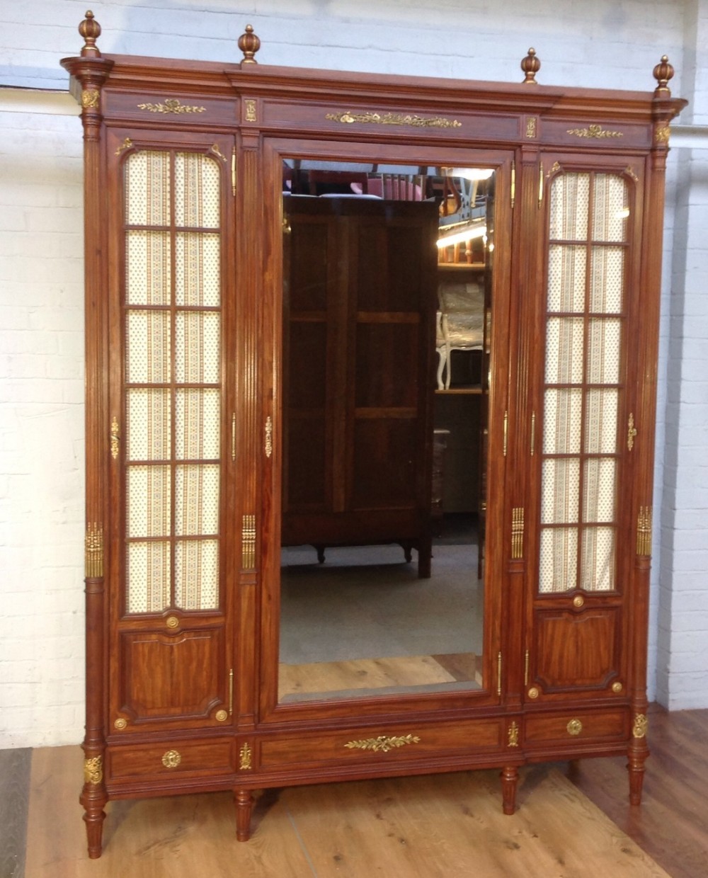 large french mahogany armoire - CATEGORY: ANTIQUE WARDROBES - DATED 1900