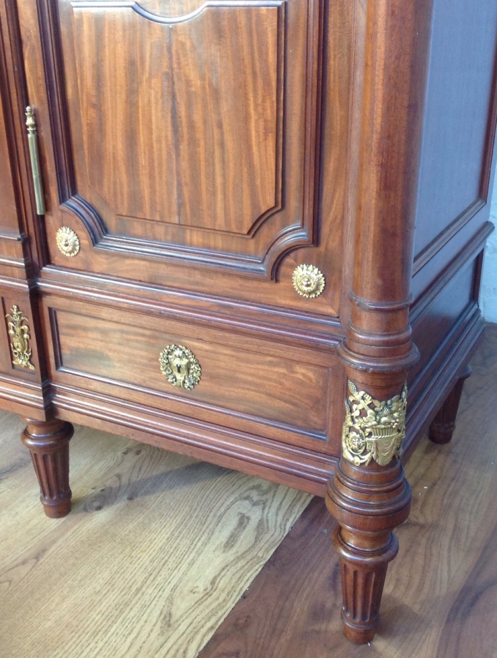 LARGE FRENCH MAHOGANY ARMOIRE  View II