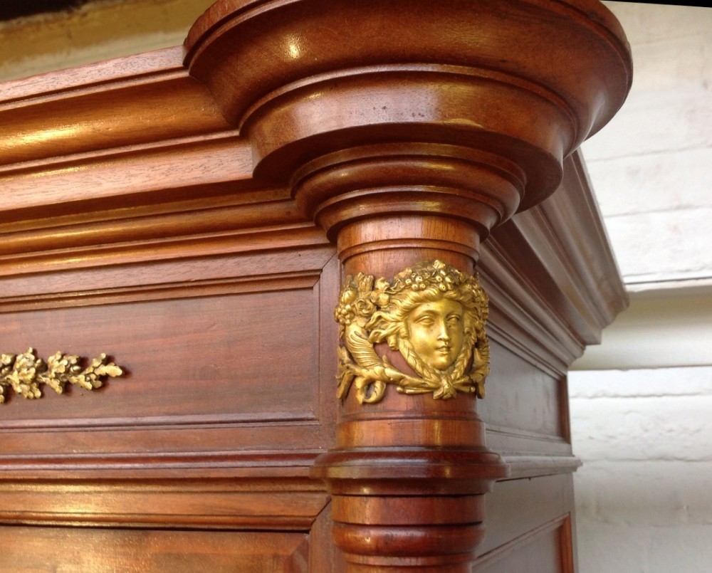 LARGE FRENCH MAHOGANY ARMOIRE  View XIII