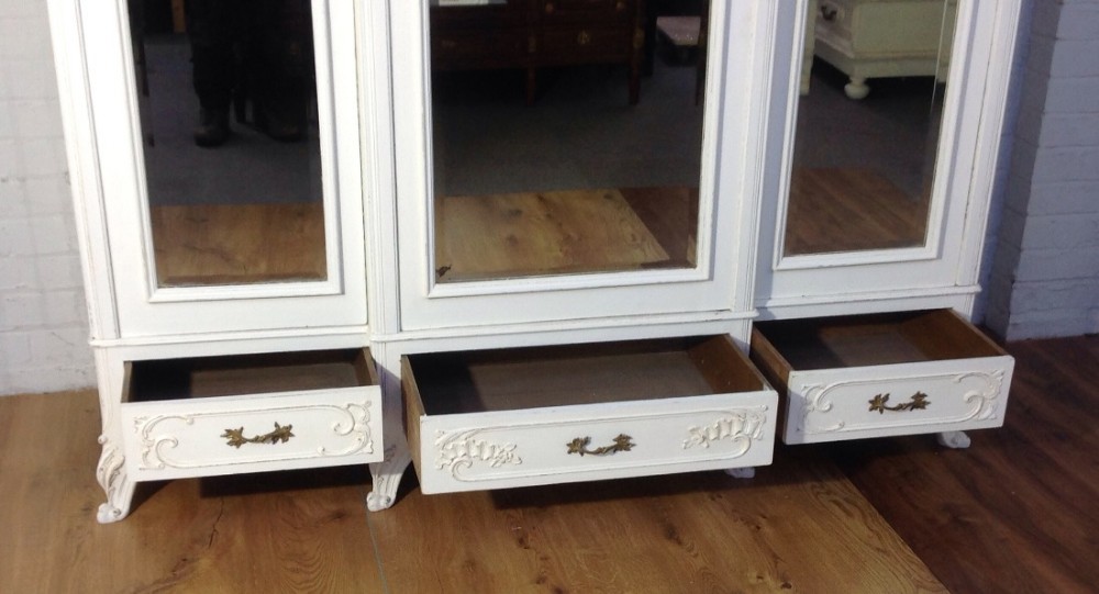 LARGE PAINTED FRENCH OAK ARMOIRE View V