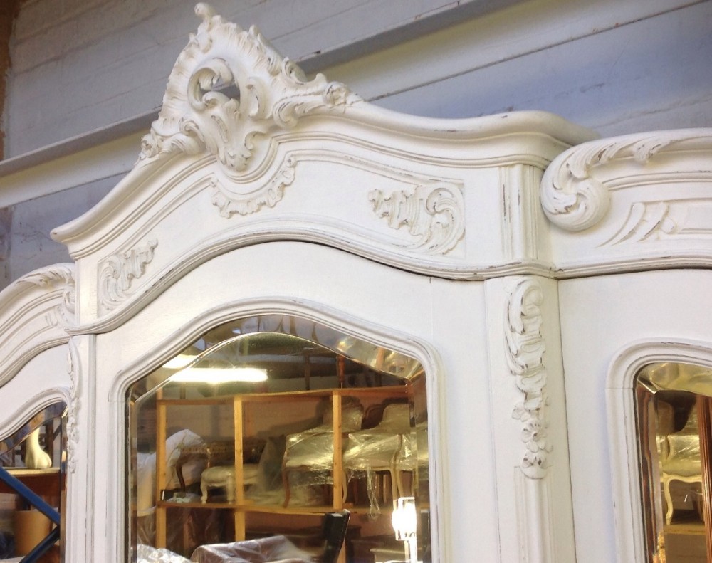 LARGE PAINTED FRENCH OAK ARMOIRE View VIII