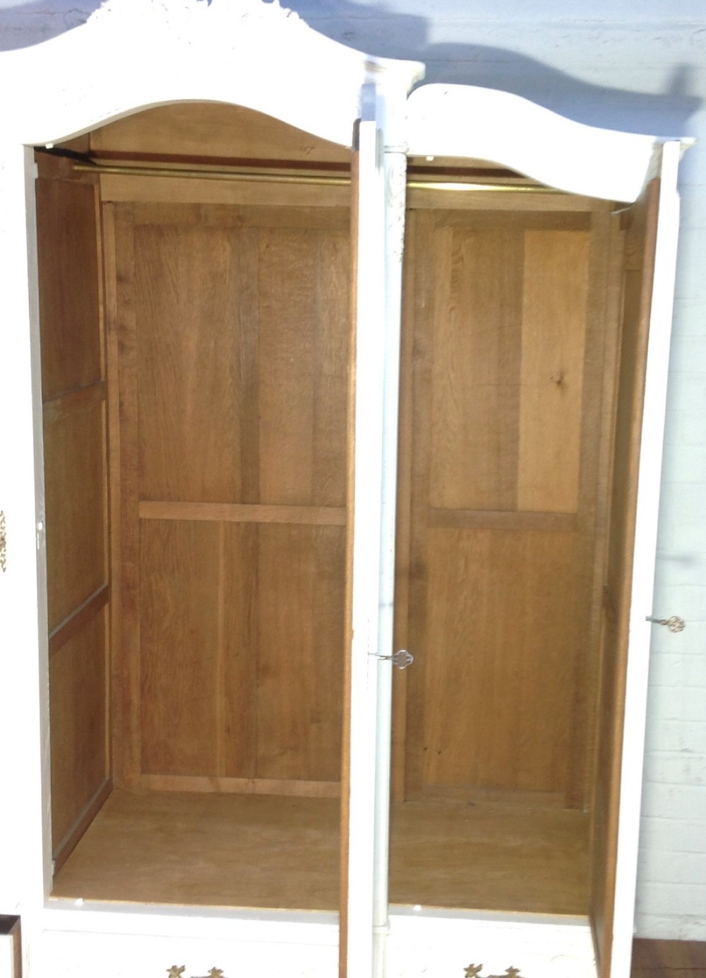 LARGE PAINTED FRENCH OAK ARMOIRE View IX