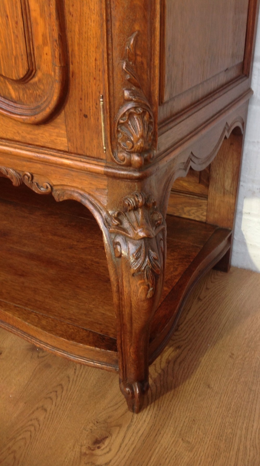 FRENCH OAK CARVED SERVER SIDEBOARD View IV
