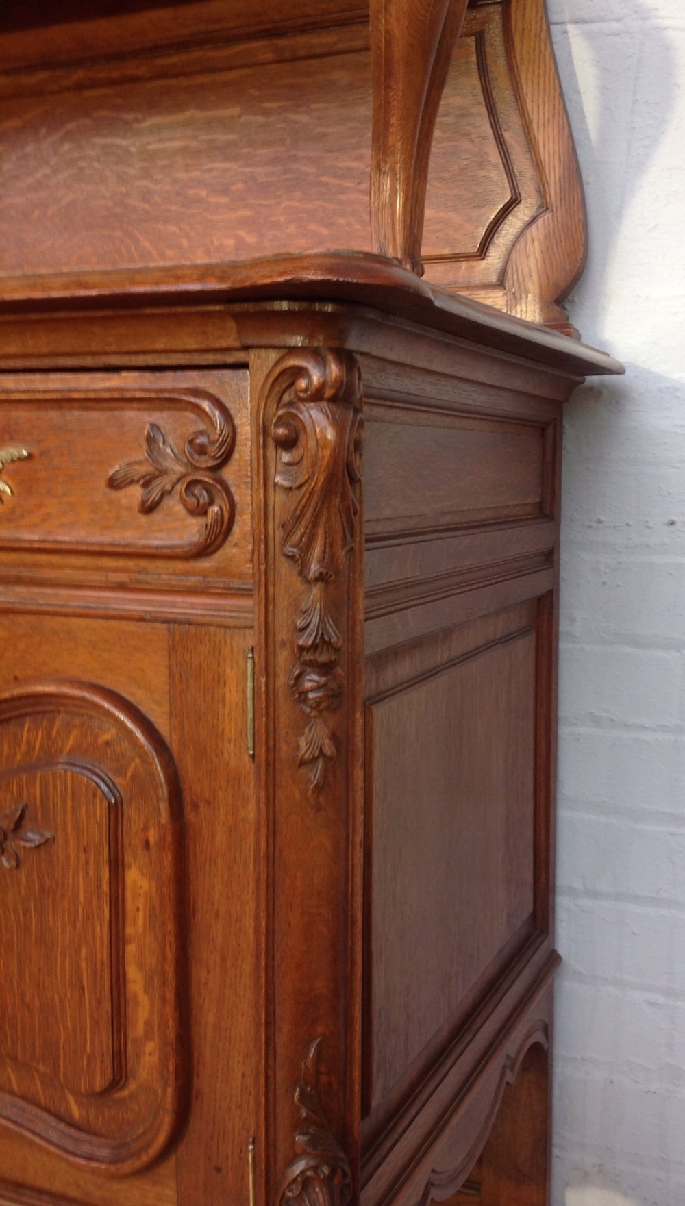 FRENCH OAK CARVED SERVER SIDEBOARD View V